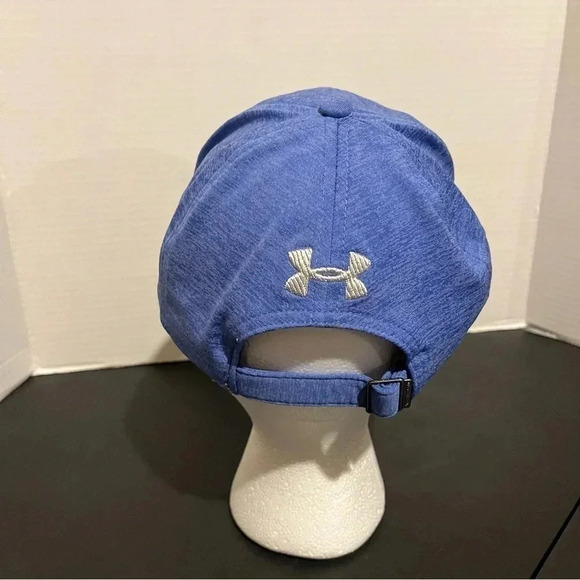 Under Armour Women's UA Strong Project Rock Adjustable Hat Cap Blue With Logo - Picture 3 of 9